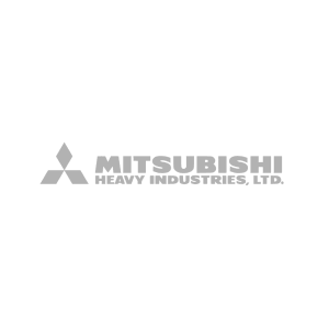 Mitsubishi heavy industries logo in het grijs
