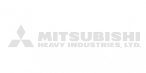 mitsubishi heavy industries ltd. logo in het grijs