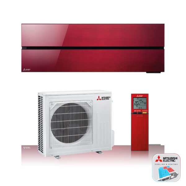 Mitsubishi Electric WSH-LN35i – Hyper heating – Wand-unit – 3,5 kW – Ruby red